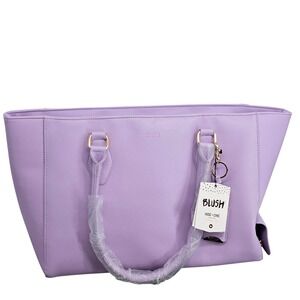 Blush Hide Chic Insulated Tote Bag Lavender Blush Convertible Cooler NWT